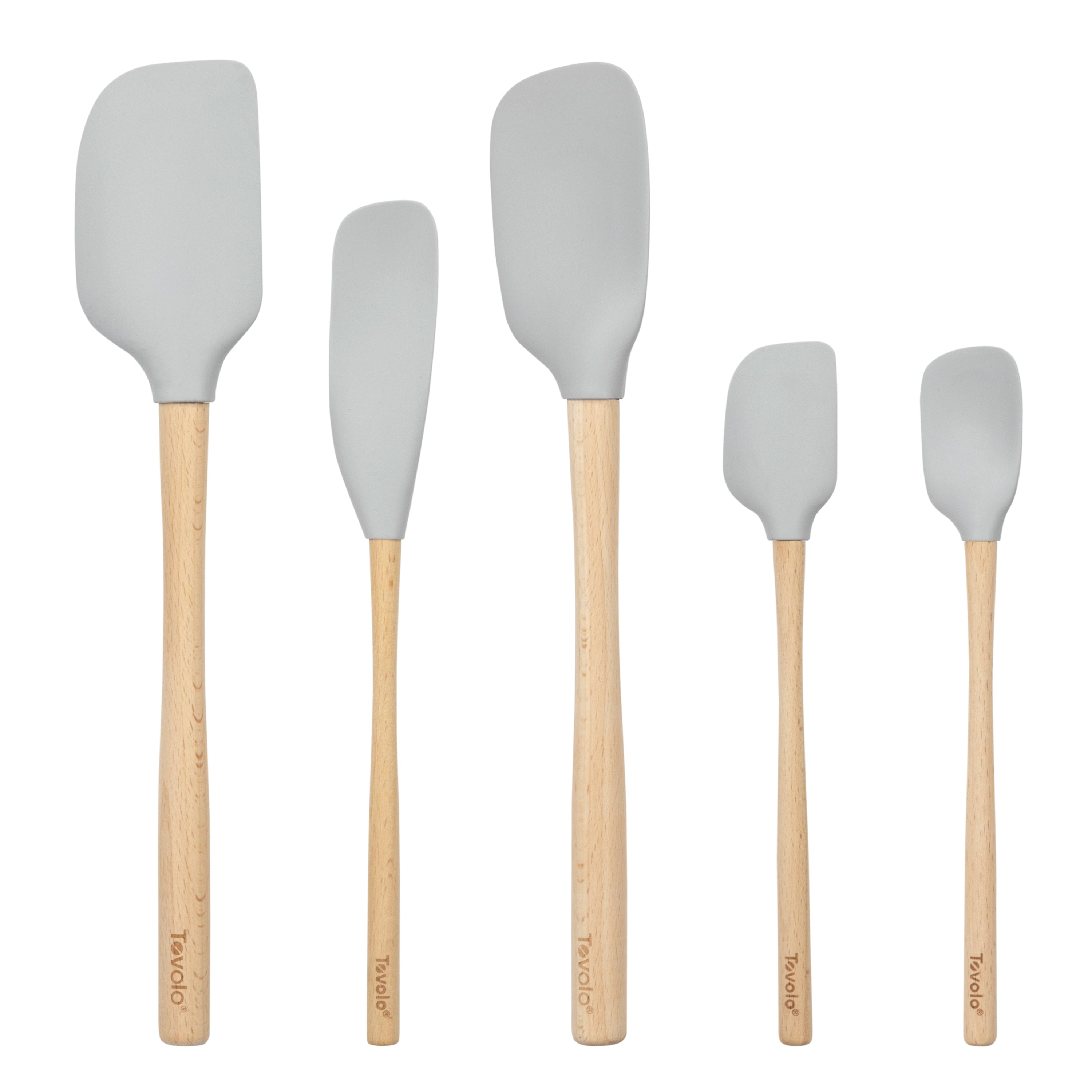 Flex-Core Wood-Handle Spatula Set of 5