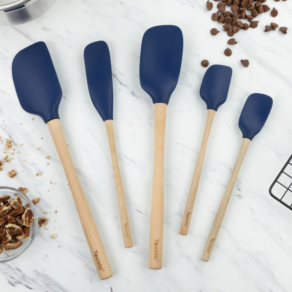 Flex-Core Wood-Handle Spatula Set of 5