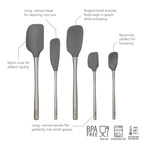 Flex-Core All-Silicone Spatula Set of 5