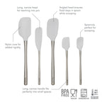 Flex-Core All-Silicone Spatula Set of 5
