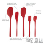 Flex-Core All-Silicone Spatula Set of 5