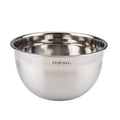 The tovolo Stainless Steel Mixing Bowl Set includes a shiny, durable bowl with an easy-pour design and 3.5 QT (3.3 L) measurement markings on the side.