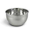 The tovolo Stainless Steel Mixing Bowl 7.5 QT is large and durable, featuring a brushed finish, easy-pour rim, and clearly marked 7.5-quart capacity on the side.