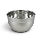 The tovolo Stainless Steel Mixing Bowl 7.5 QT is large and durable, featuring a brushed finish, easy-pour rim, and clearly marked 7.5-quart capacity on the side.
