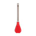 The Tovolo Strawberry Huller is a reusable tool with a long, cylindrical shaft and a red, teardrop-shaped handle embossed with "Tovolo," designed to remove strawberry stems, shown against a white background.