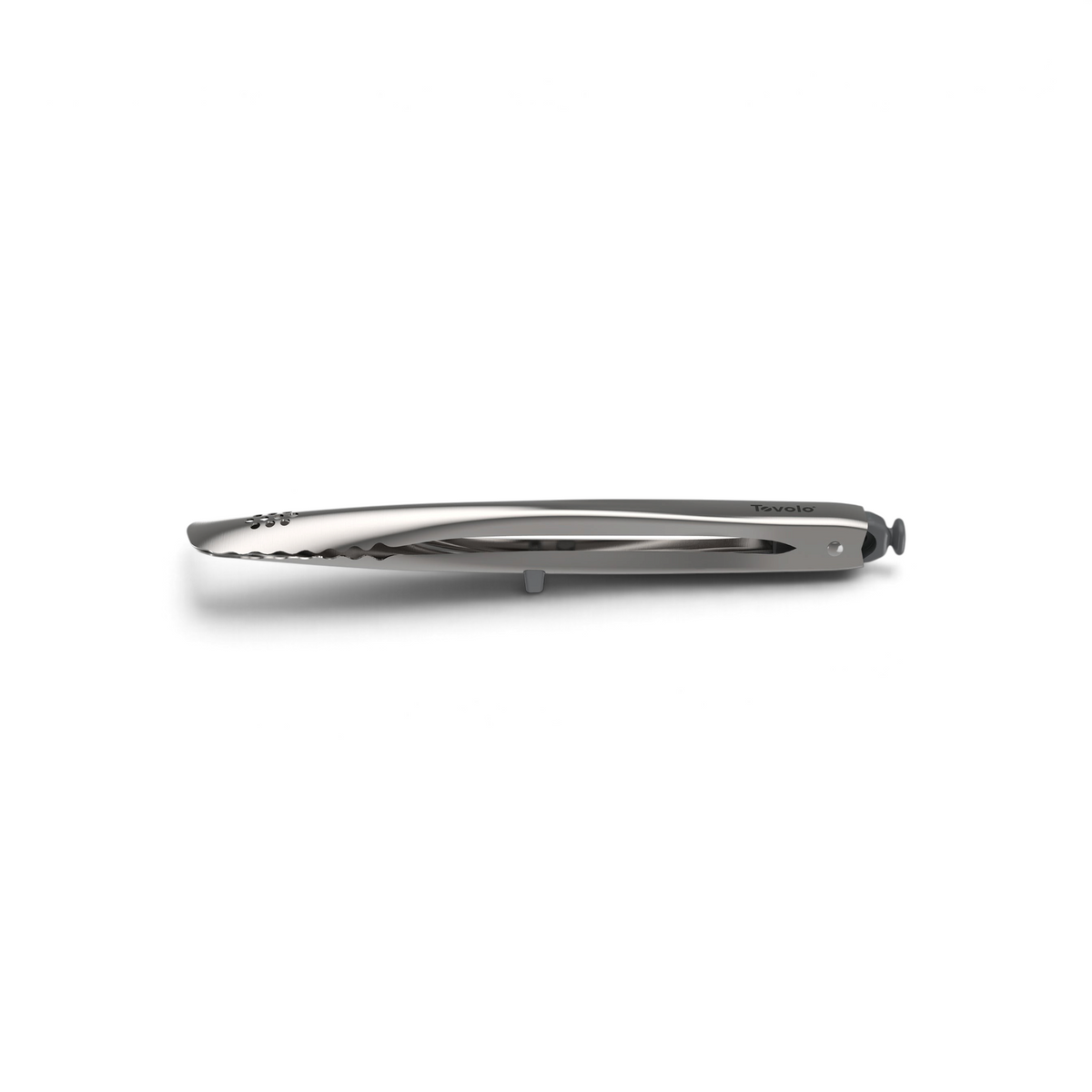 Stainless Steel Tongs shown closed against a white background—sleek, modern, and versatile, they’re the perfect addition to any meal prep collection.