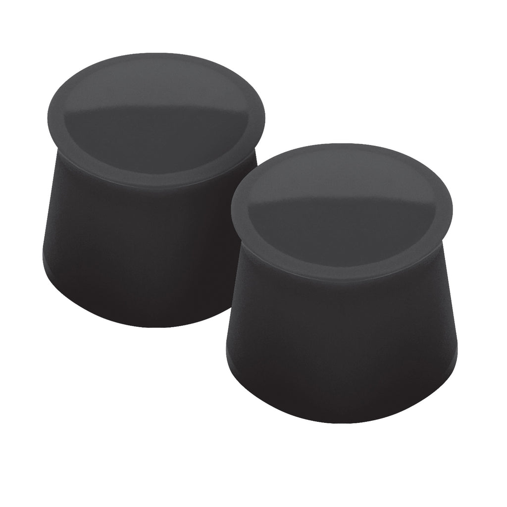 Two black, cylindrical Silicone Wine Caps—resembling silicone wine stoppers or joystick covers—are shown side by side on a white background.