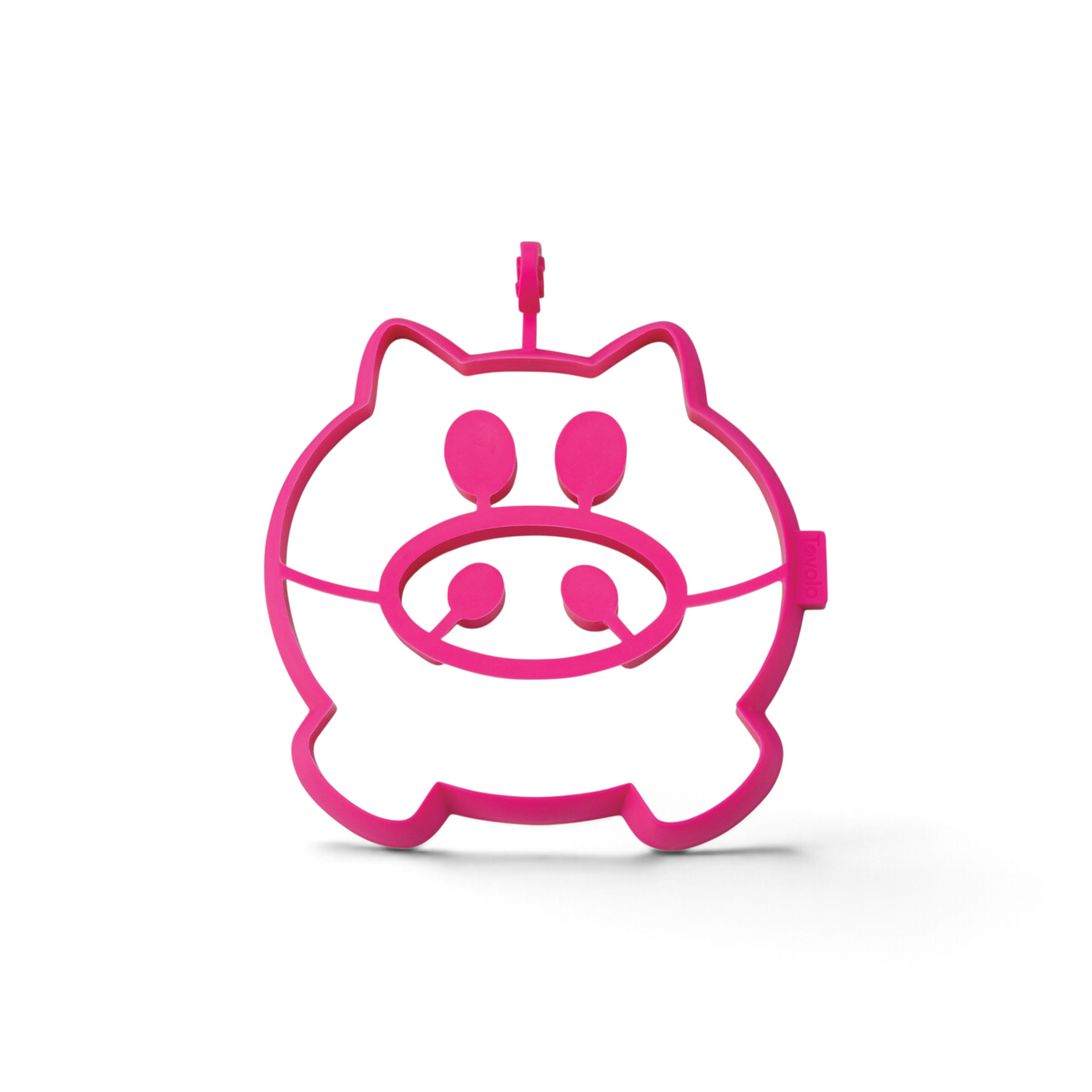 The Breakfast Shaper is a pink, heat-resistant silicone pancake mold shaped like a pig’s face, featuring cute eye, nose, and mouth cutouts—perfect for fun and creative cooking or baking.