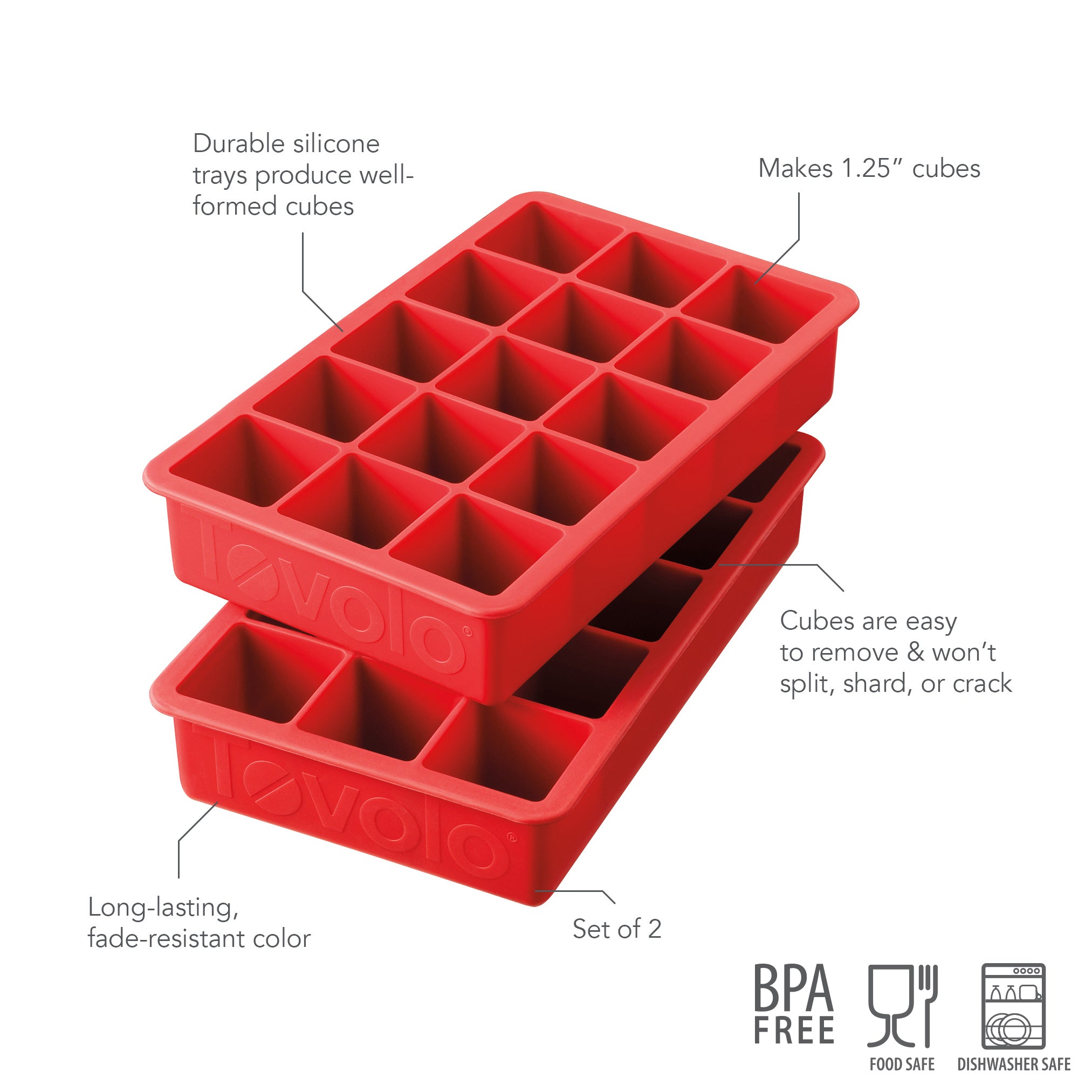 Tovolo Perfect Cube Ice Molds - Thumbnail 3