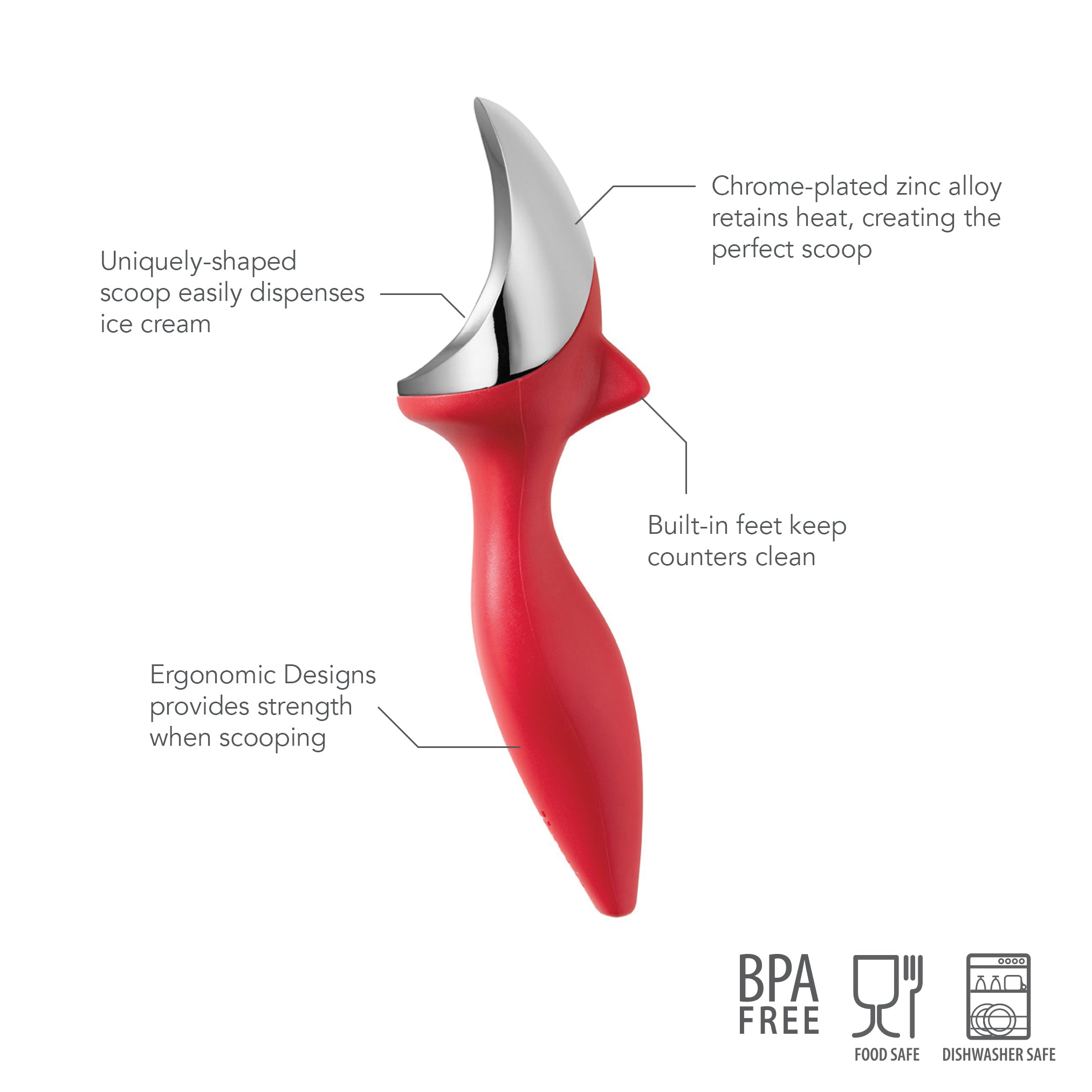 Tilt Up Ice Cream Scoop