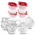 The tovolo Snowman Ice Molds (Set of 4) create festive, smiling snowman ice cubes with unique hats—perfect for holiday cheer or as a fun Christmas gift.
