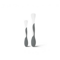 Tovolo Scoop and Spread 2-pack featuring large and mini grey and white silicone kitchen tools for scraping and stirring