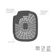 Picture of Prep N Rinse Flat Colander Charcoal
