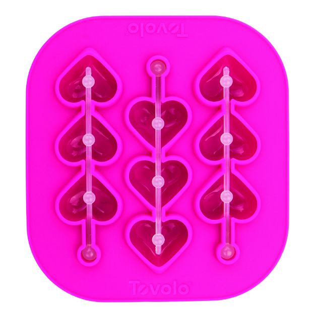 Picture of Heart Stick Ice Mold Tray - Fuchsia