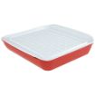 Picture of 2-Piece Small Prep & Serve Marinade Tray Set - Red