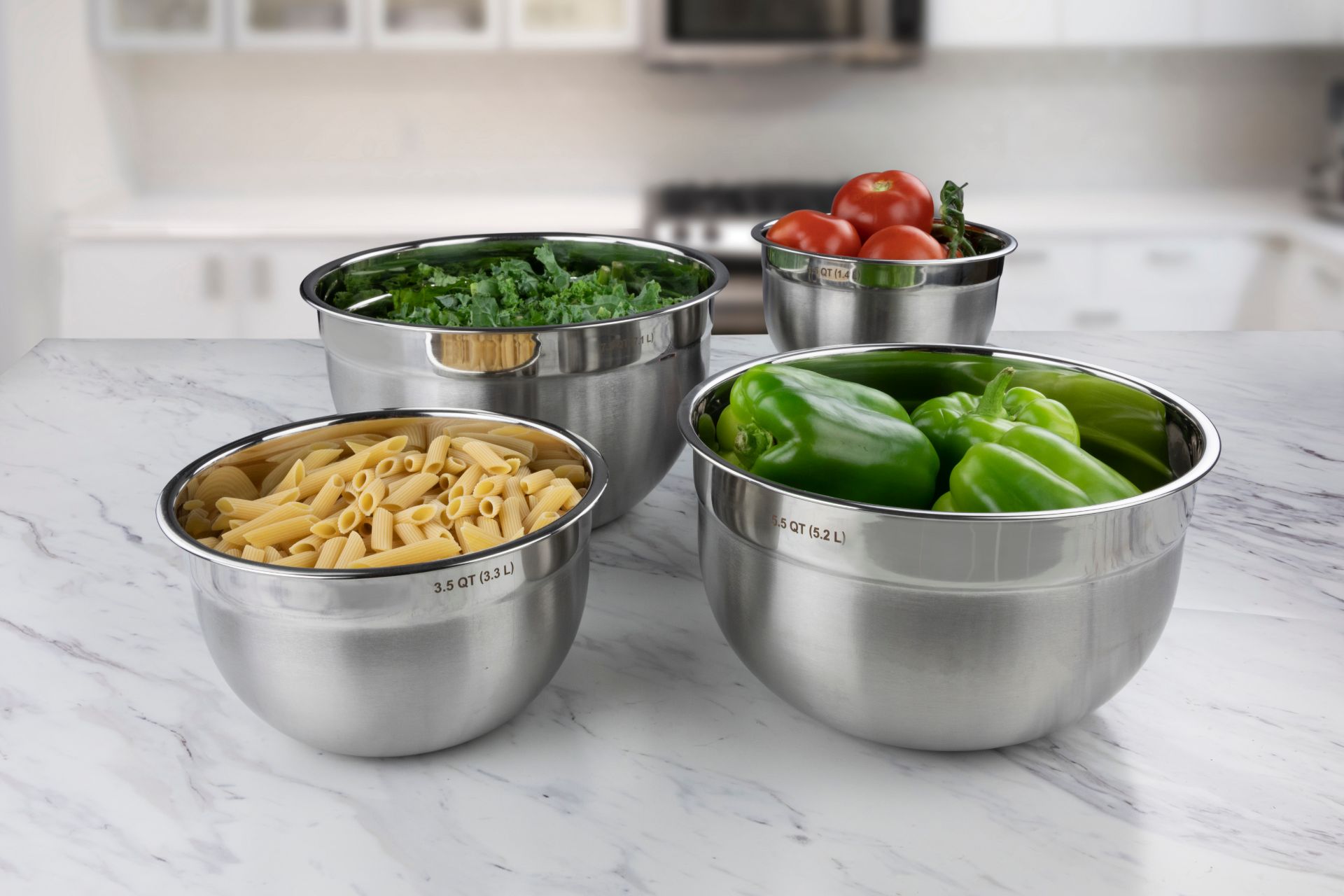 3.5-Quart Brushed Stainless Steel Bowl + Flex Edge Accessory Pack