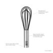 Picture of 6" Silicone Coated Stainless Steel Whisk - Black